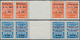 Dt. Besetzung II WK - Mazedonien: 1944, 1 L. Auf 10 St. Orange Und 3 L. Auf 15 St. Blue, Zwei Werte - Bezetting 1938-45