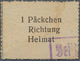 Feldpostmarken: 1943, Krim-Zulassungsmarke In Type I Mit Violettem Teilabschlag "Bei D(er Feldpost A - Sonstige & Ohne Zuordnung