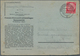 KZ-Post: 1941 (21.1.), 12 Pfg. Hindenburg Mit Stempel FÜRSTENBERG (Meckl.) Auf Vordruckbrief (Lajour - Lettres & Documents