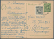 Alliierte Besetzung - Ganzsachen: 1946, Postkarte 5 Pf Grün Kontrollrat I, Mit Zfr 1 Pf AM-Post Und - Other & Unclassified