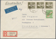 Berlin: 1949: IAS-Luftpostbrief Europa Mit Einschreiben, Tarif I ( 50 + 1 IAS 50 Pf. Und 60 R ) DM 1 - Andere & Zonder Classificatie