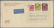 Berlin: 1949: 1 Und 2 DM Sowie 40 Pfg Rotaufdruck Zusammen Auf LP-Auslandsbrief 80 Gr Zum IAS-Tarif - Sonstige & Ohne Zuordnung