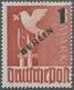 Berlin: 1949, 1 Mark Grünaufdruck Mit PLATTENFEHLER "Strich Auf Bildrand" Postfrisch, Fotoattest BPP - Sonstige & Ohne Zuordnung