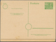 Berlin - Ganzsachen: 1952. Postkarte 10 Pf Grün Kolonnaden Im Gezähnten, Senkrechten 8er-Streifen Mi - Other & Unclassified