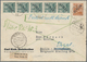 Berlin - Postschnelldienst: Senkr. 5er Streifen 16 U. 24 Pf. Schwarzaufdruck Zusammen Auf Postschnel - Brieven En Documenten