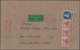 Berlin - Postschnelldienst: 40 Pf. Bauten Im Waager. 3er Streifen Sowie 30 Pf. Glocke Rechts Zusamme - Lettres & Documents