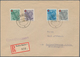 Französische Zone - Baden: 1949. R-Brief Mit Kpl. Rotes Kreuz Mit Ersttagsstempel "Baden-Baden 25.2. - Andere & Zonder Classificatie