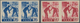 Saarland (1947/56): 1947, 16 Pf Violettultramarin Und 20 Pf Karminrot Je Im Waager. Paar Postfrisch, - Unused Stamps