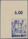 Saarland (1947/56): 1947, 60 Pf "der Alte Turm" Aus Der Linken Oberen Bogenecke Ungezähnt Postfrisch - Nuevos