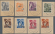 Saarland (1947/56): 1947, SAAR I Als Kpl. URDRUCK-Satz Mit Echtem Aufdruck, Einheitlich Gestempelt " - Unused Stamps