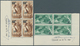 Saarland (1947/56): 1947, Saar II Kompletter Satz, 4-Block Bogen Rechts Unten Mit Druckdatum Und Han - Unused Stamps
