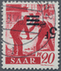 Saarland (1947/56): 1947, Freimarke 5 F Auf 20 Pfg. Mit Kopfstehendem Aufdruck, Zentrisch Klar Entwe - Neufs