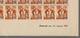 Saarland (1947/56): 1947, "6 Fr. Auf Pfg. Urdruck" Im Kompletten Postfrischen Bogen Zu 100 Werten, D - Neufs