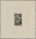 Saarland (1947/56): 1949, 15+5 Fr Volkshilfe - Künstler-Block In Schwarz Auf Kartonpapier Im Format - Unused Stamps