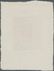 Saarland (1947/56): 1956, 5+2 Fr Denkmäler - Künstlerblock In Farbe Schwarz Auf Kartonpapier Im Form - Neufs