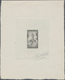 Saarland (1947/56): 1956, 5+2 Fr Denkmäler - Künstlerblock In Farbe Schwarz Auf Kartonpapier Im Form - Unused Stamps