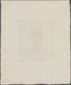 Saarland (1947/56): 1956, 5+2 Fr Denkmäler - Künstlerblock In Farbe Schwarz Auf Kartonpapier Im Form - Neufs