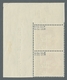Saarland (1947/56): 1947, "5 Fr. Auf 20 Pfg. Mit Doppeltem Aufdruck Und Druckdatum", Postfrisches Ec - Unused Stamps
