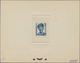 Saarland (1947/56): 1948, 10 C Arbeiter - 2 Farbproben Ex Farbgruppe Blau Im Format 140x110mm Mit An - Unused Stamps