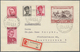 Delcampe - Saarland (1947/56): 1950, 15+5 Fr Kolping U. 15+5 Fr IBASA MiF Auf R-Brief + 15+5 Fr IBASA U. RK A. - Unused Stamps