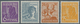 Bizone: 1948, 6, 12, 24 Und 25 Pf Arbeiter Mit Bandaufdruck Auf Der GUMMISEITE, Tadellos Postfrisch, - Altri & Non Classificati