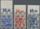 Bizone: 1948, 50 Pf, 60 Pf Und 80 Pf Netzaufdruck Je Vom Oberrand Durchgezähnt, Postfrisch, Mi 770.- - Autres & Non Classés