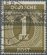 Bizone: 1948, 1 RM Bandaufdruck, Abgestempelt Mit Sonderstempel In "Bamberg 3 F, 12.8.48. -15". Foto - Altri & Non Classificati