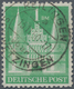 Bizone: 1952, Bautenserie 1 DM Grün Gebraucht In Type "II" Mit Dem Seltenen Wasserzeichen Steigende - Autres & Non Classés