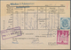 Bizone: 1948, Bautenserie 3 M Type I Und Posthorn 50 Pf Auf Meldung (Bleichspur) über Zu Wenig Entri - Autres & Non Classés