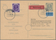 Bundesrepublik Deutschland: 8 Pf. Posthorn GA-Karte Mit 15 Pf. Posthorn Zusatzfrankatur Als Ortskart - Andere & Zonder Classificatie
