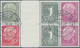 Bundesrepublik - Zusammendrucke: 1960, Heuss/Ziffer Zusammendruck 8/Z/1/5 Sowie 20/Z/1/5 Zusammenhän - Zusammendrucke