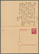 Bundesrepublik - Ganzsachen: 1956, Doppelkarte 20+20 Pf Rot Heuss I, Gebraucht Von "Freiburg (Breisg - Autres & Non Classés