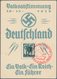 Ansichtskarten: Propaganda: 1938, "Volksabstimmung Deutschland...Ein Volk..." Sonderkarte Mit Rotem - Politieke Partijen & Verkiezingen
