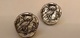 BOUTONS DE MANCHETTES METAL ARGENTE- THEME HIBOU - Boutons De Col /de Manchettes