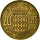 Monnaie, Monaco, Rainier III, 20 Francs, Vingt, 1950, TTB, Aluminum-Bronze - 1960-2001 Nouveaux Francs