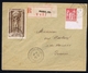 France Registered Cover 1925 Yv 216 Exposition Philatelique De Paris Coner Piece - 1921-1960: Periodo Moderno