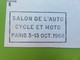 Flamme - Salon Auto Cycle Et Moto Paris Octobre 1968 - Cachet Paris Avenue D'Italie - Timbre YT N° 1536 (M. De Cheffer) - Mechanical Postmarks (Advertisement)