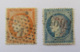 France - 2 Timbres Cérès 40c YT N°38 Ob. Etoile Chiffrée 1 + 25c YT N°60A Ob. GC 4692 (Baixas, Pyrénées-Orientales) - Collections