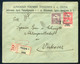 1914 Ajánlott Levél Turul és Hadisegély Bélyeggel, Dekoratív Levélzáróval Eszékről Vukovárra - Gebruikt