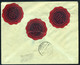 1914 Ajánlott Levél Turul és Hadisegély Bélyeggel, Dekoratív Levélzáróval Eszékről Vukovárra - Used Stamps