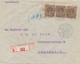 Nederlands Indië - 1920 - 3x 15 Cent Veth Met Strepen In Strip Op R-cover Van LB Balikpapan Naar Amsterdam - Nederlands-Indië