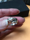 Delcampe - Bague En Argent Massif Sertie De Trois Quartz Taille 56 - Anillos