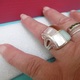 Grosse Bague En Argent Massif Taille 54 - Anillos