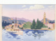 1950 Ca.-Pallanza Verbania, Panorama Dipinto A Mano, Nuova - Verbania