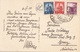 ITALIEN 1950 - 3 Fach MIF Auf Ak LAGO DI GARDA - Philatelistische Karten