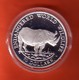 ENDANGERED WORLD WILDLIFE COOK-INSELN 50 Dollars Silbermünze Silver Coin / Ag 925 PP / Tiere Animals Nashorn Rhino - Cook