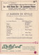 The Barber Of Seville Lausanne 1938 Opera Theatre Programme - Programs