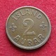 Iceland  2 Aurar 1938 KM# 6.1  Islandia Islande Island Ijsland - Iceland