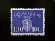 Norway (Norge), Scott #O43, Used (o), 1941 Postage Due, 100ø, Dark Violet - Used Stamps