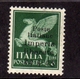 ITALY ITALIA 1945 CLN IMPERIA LIBERATA POSTA AEREA AIR MAIL MONUMENTI DISTRUTTI LIRE 5 MNH FIRMATO SIGNED - Centraal Comité Van Het Nationaal Verzet (CLN)